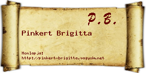 Pinkert Brigitta névjegykártya